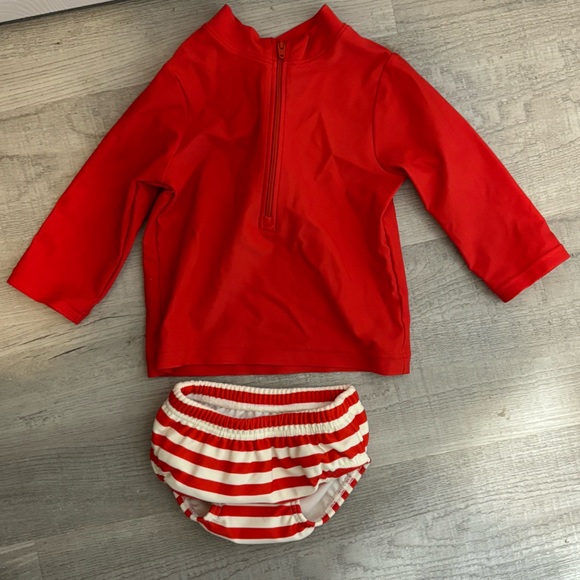 Primary Other - Primary 12-18m Red Baby Rash Guard Set